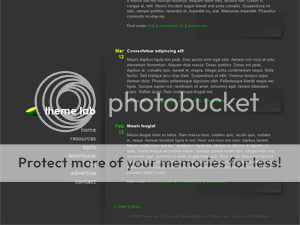 Wordpress Green Dark Black Web2.0 Theme Template