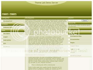 Wordpress Green Dark Black Web2.0 Theme Template